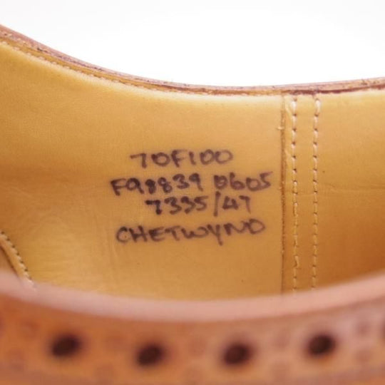 ★チャーチ 70F/UK7【貴重★100ラスト/CHETWYND/チェットウインド】4都市ロゴ/フルブローグ/ネバダカーフ/茶/メンズ/Church's★g874