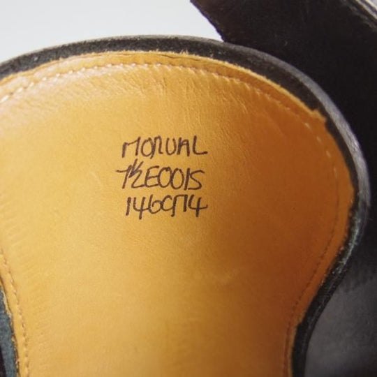 極美品★ジョンロブ 7.5E【モデル定価￥243,100-★MORVAL/(水牛)バッファローレザー】0015ラスト/ダブルモンク/黒/JOHN LOBB★g878