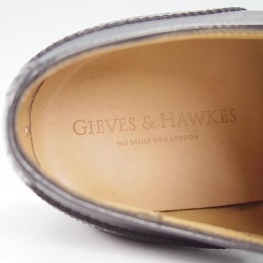 未使用★(英)チーニー 7F【★(英)GIEVES&HAWKES/ギーブス&ホークス別注】10298ラスト/クォーターブローグ/カーフ/黒/メンズ/CHEANEY★g879