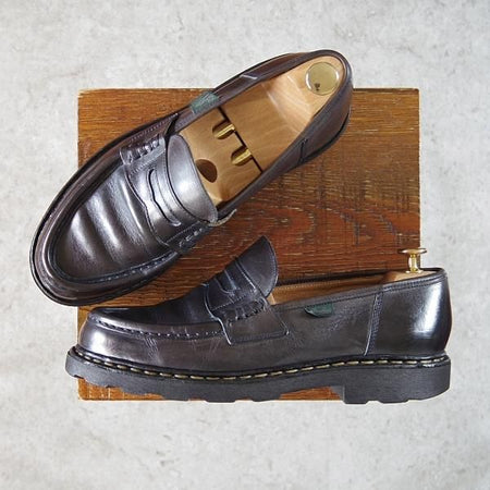 ★パラブーツ SIZE 7【定価￥71,500-★ランス/REIMS/紺/nuit】コインローファー/リスレザー/マルシェソール/メンズ/Paraboot★g880