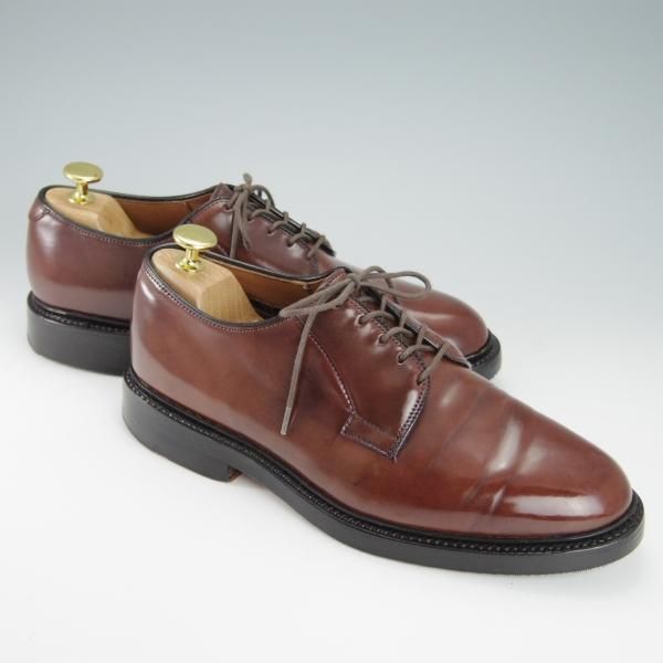 極上★(米)アレンエドモンズ 6E【定価￥167,400-★コードバン仕様/Leeds】リーズ/プレーントゥ/赤茶/メンズ/ALLEN EDMONDS★g881