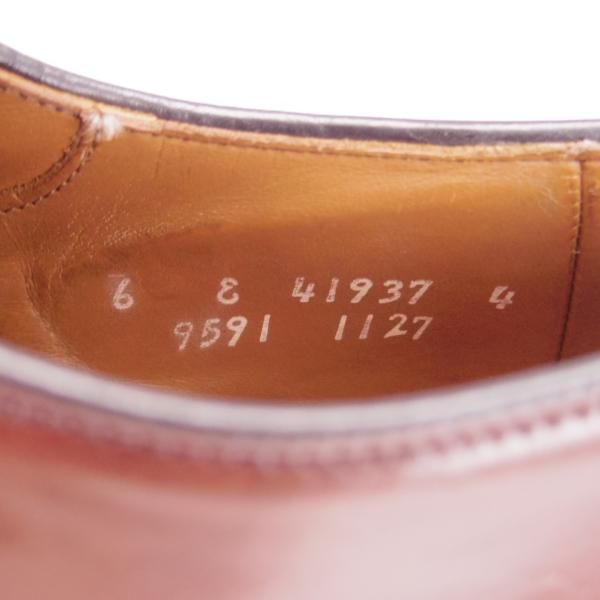 極上★(米)アレンエドモンズ 6E【定価￥167,400-★コードバン仕様/Leeds】リーズ/プレーントゥ/赤茶/メンズ/ALLEN EDMONDS★g881