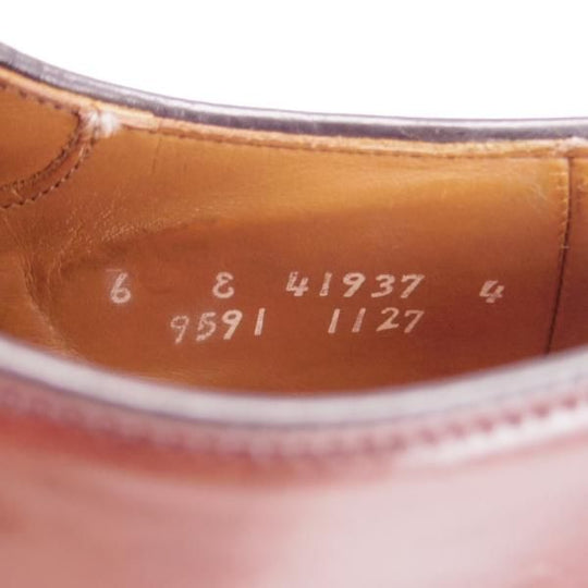 極上★(米)アレンエドモンズ 6E【定価￥167,400-★コードバン仕様/Leeds】リーズ/プレーントゥ/赤茶/メンズ/ALLEN EDMONDS★g881