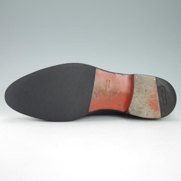 極上★(伊)サントーニ SIZE 7.5【貴重★グッドイヤー・ボローニャ製法/ダブルモンク】14304/カーフ/黒/メンズ/Santoni★g882
