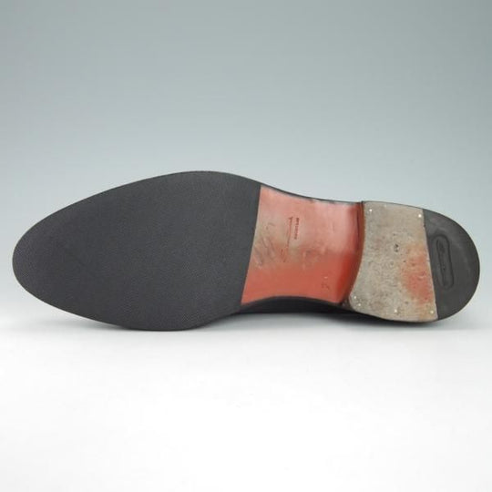 極上★(伊)サントーニ SIZE 7.5【貴重★グッドイヤー・ボローニャ製法/ダブルモンク】14304/カーフ/黒/メンズ/Santoni★g882