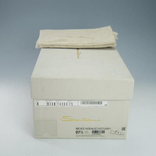 極上★(伊)サントーニ SIZE 7.5【貴重★グッドイヤー・ボローニャ製法/ダブルモンク】14304/カーフ/黒/メンズ/Santoni★g882