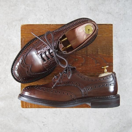 極美品★トリッカーズ SIZE 5【定価￥84,700-★ダイナイトソール仕様/BOURTON/バートン】5633/カントリーシューズ/濃茶/Tricker's★g883