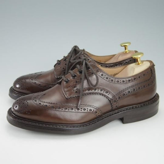 極美品★トリッカーズ SIZE 5【定価￥84,700-★ダイナイトソール仕様/BOURTON/バートン】5633/カントリーシューズ/濃茶/Tricker's★g883
