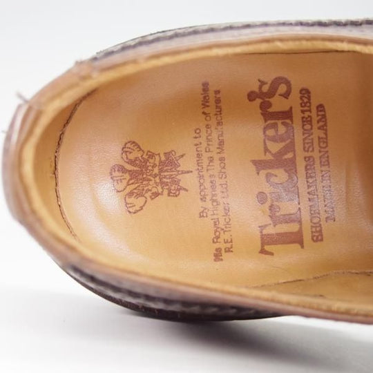 極美品★トリッカーズ SIZE 5【定価￥84,700-★ダイナイトソール仕様/BOURTON/バートン】5633/カントリーシューズ/濃茶/Tricker's★g883