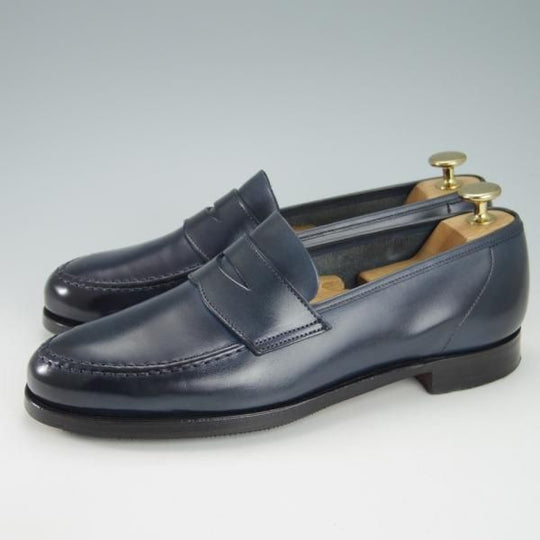 ★クロケット&ジョーンズ 6E【定価￥86,900-★HARVARD 2/ハーバード2】コインローファー/376ラスト/カーフ/紺/メンズ/Crockett&Jones★g886