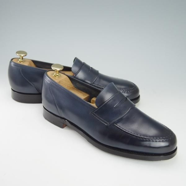 ★クロケット&ジョーンズ 6E【定価￥86,900-★HARVARD 2/ハーバード2】コインローファー/376ラスト/カーフ/紺/メンズ/Crockett&Jones★g886