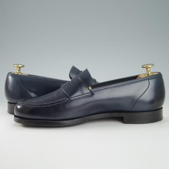 ★クロケット&ジョーンズ 6E【定価￥86,900-★HARVARD 2/ハーバード2】コインローファー/376ラスト/カーフ/紺/メンズ/Crockett&Jones★g886