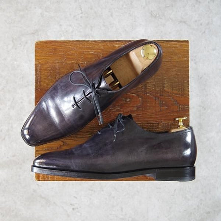 極美品★(仏)ベルルッティ SIZE 5【現行定価25万円以上★アレッサンドロ/ALESSANDRO】ヴェネチアレザー/ホールカット/黒/Berluti★g887