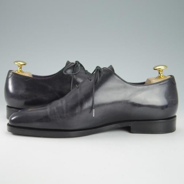 極美品★(仏)ベルルッティ SIZE 5【現行定価25万円以上★アレッサンドロ/ALESSANDRO】ヴェネチアレザー/ホールカット/黒/Berluti★g887