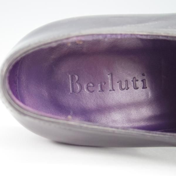 極美品★(仏)ベルルッティ SIZE 5【現行定価25万円以上★アレッサンドロ/ALESSANDRO】ヴェネチアレザー/ホールカット/黒/Berluti★g887