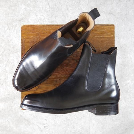 極上★J.M.ウェストン 5D【定価￥176,000-★サイドゴアブーツ/705】黒/39ラスト/ボックスカーフ/メンズ/Weston/ウエストン★g888