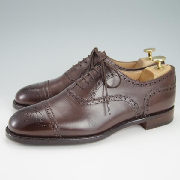 美品★(英)チーニー 6F【定価￥78,100-★WILFRED/ウィルフレッド】125ラスト/セミブローグ/カーフ/濃茶/メンズ/CHEANEY★g900