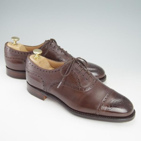 美品★(英)チーニー 6F【定価￥78,100-★WILFRED/ウィルフレッド】125ラスト/セミブローグ/カーフ/濃茶/メンズ/CHEANEY★g900
