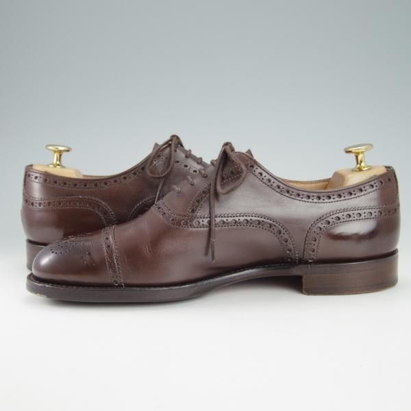 美品★(英)チーニー 6F【定価￥78,100-★WILFRED/ウィルフレッド】125ラスト/セミブローグ/カーフ/濃茶/メンズ/CHEANEY★g900