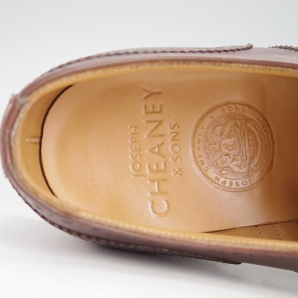 美品★(英)チーニー 6F【定価￥78,100-★WILFRED/ウィルフレッド】125ラスト/セミブローグ/カーフ/濃茶/メンズ/CHEANEY★g900