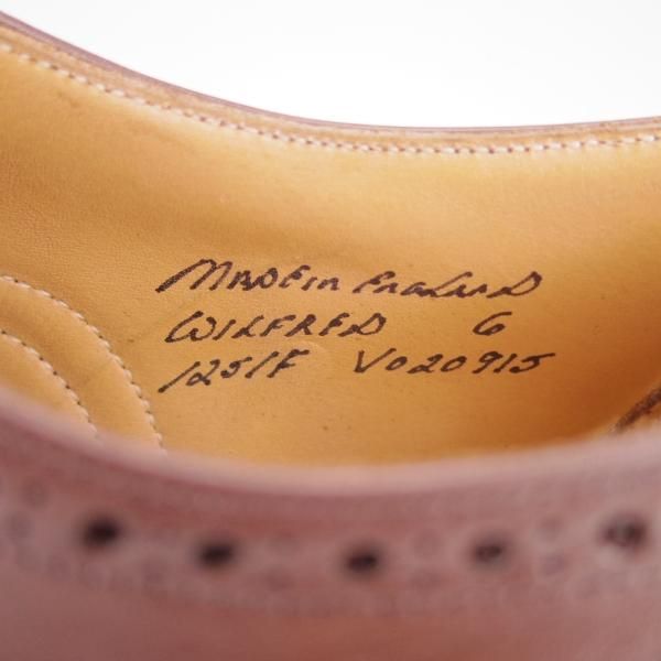 美品★(英)チーニー 6F【定価￥78,100-★WILFRED/ウィルフレッド】125ラスト/セミブローグ/カーフ/濃茶/メンズ/CHEANEY★g900