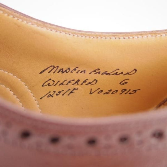 美品★(英)チーニー 6F【定価￥78,100-★WILFRED/ウィルフレッド】125ラスト/セミブローグ/カーフ/濃茶/メンズ/CHEANEY★g900