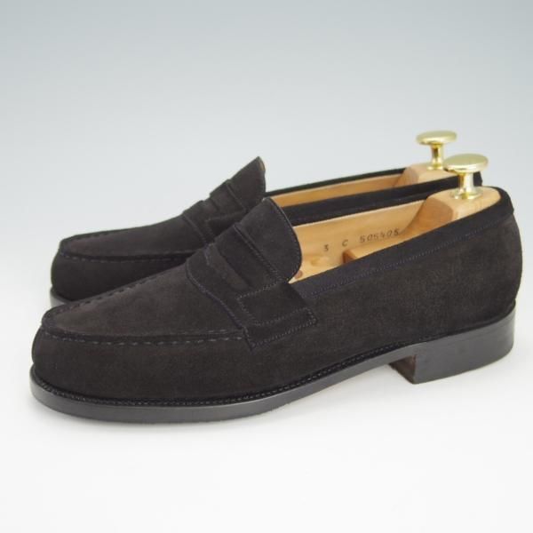 極美品★J.M.ウェストン(レディース) 3C【現行定価￥121,000-★コインローファー/180】旧ロゴ/ヴィンテージ/黒/Weston/ウエストン(レディース)★g901