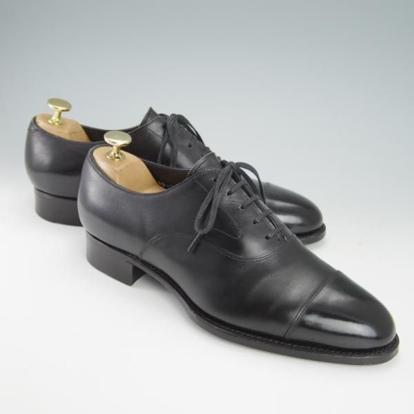 美品★三陽山長 SIZE 6.5【定価￥75,900-★友二郎/R2010ラスト】ストレートチップ/カーフ/黒/メンズ/tomojiro/SanyoYamacho★g902