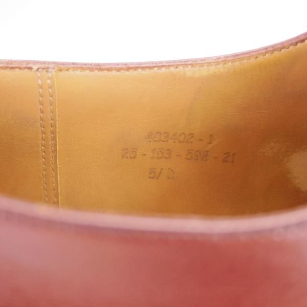 ★J.M.ウェストン 5.5D【定価￥148,500-★スプリットトゥ・クラシックダービー/598】Uチップ/25ラスト/赤茶/Weston/ウエストン★g904