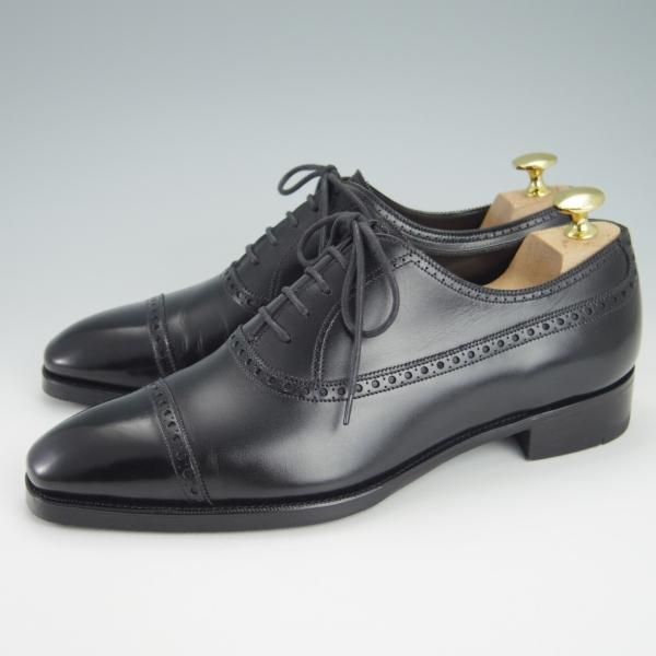 美品★(英)ガジアーノ&ガーリング 6.5E【現行定価20万円以上★WARWICK/クォーターブローグ】MH71ラスト/カーフ/黒/GAZIANO&GIRLING★g907