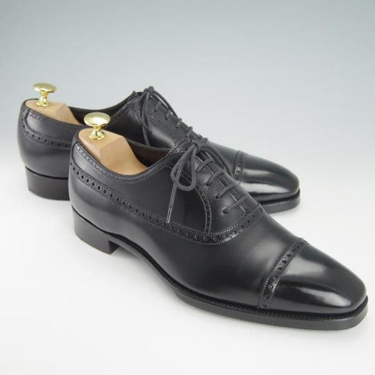 美品★(英)ガジアーノ&ガーリング 6.5E【現行定価20万円以上★WARWICK/クォーターブローグ】MH71ラスト/カーフ/黒/GAZIANO&GIRLING★g907