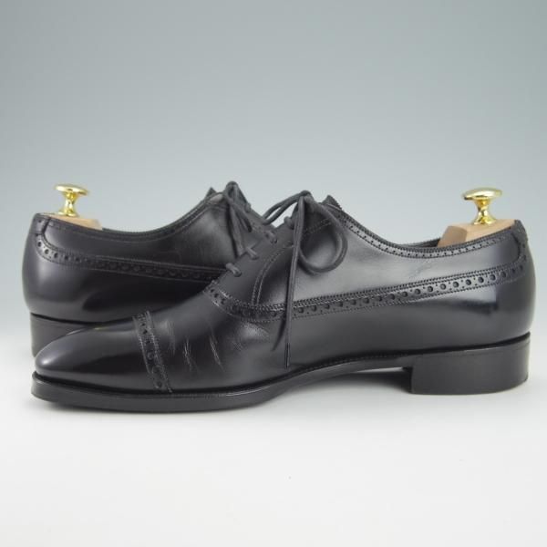 美品★(英)ガジアーノ&ガーリング 6.5E【現行定価20万円以上★WARWICK/クォーターブローグ】MH71ラスト/カーフ/黒/GAZIANO&GIRLING★g907