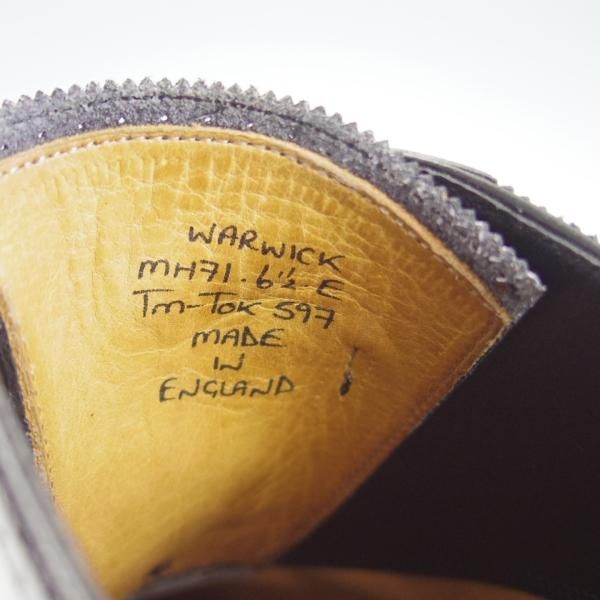 美品★(英)ガジアーノ&ガーリング 6.5E【現行定価20万円以上★WARWICK/クォーターブローグ】MH71ラスト/カーフ/黒/GAZIANO&GIRLING★g907