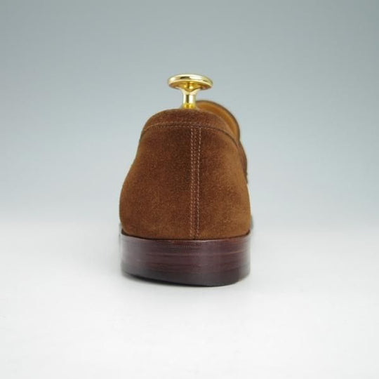 極上★ジョンロブ 5.5E【貴重★アンライニング仕様のロペス/RIO/4395ラスト】リオ/コインローファー/スエード/茶/メンズ/JOHN LOBB★g908