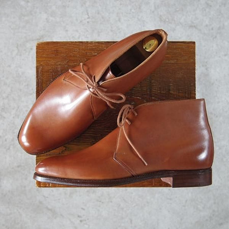 未使用★クロケット&ジョーンズ 7E【★バーニーズ ニューヨーク別注/チャッカブーツ】324ラスト/カーフ/茶/BARNEYS/Crockett&Jones★g914