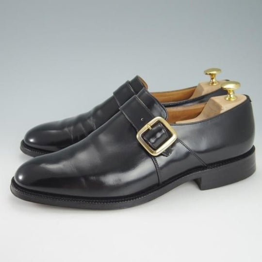 ★チャーチ 75F/UK7.5【旧チャーチ★73ラスト/ブックバインダーカーフ】Westbury/3都市ロゴ/モンクストラップ/黒/メンズ/Church's★g915