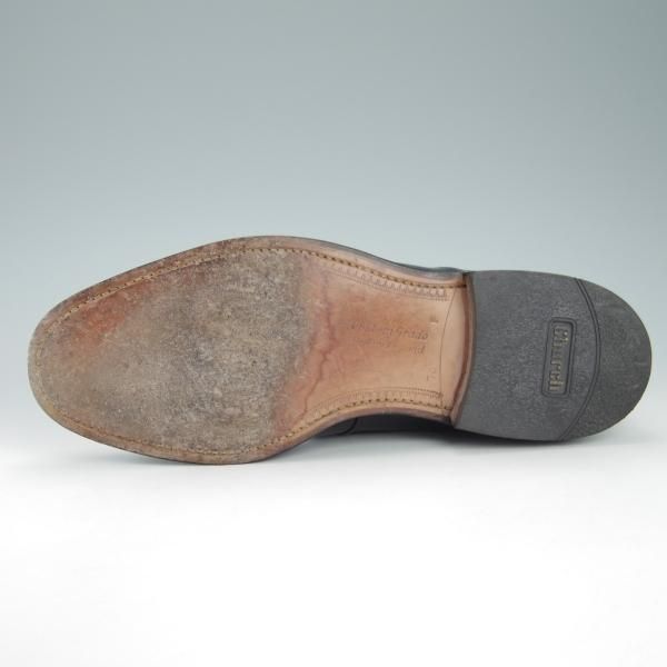 ★チャーチ 75F/UK7.5【旧チャーチ★73ラスト/ブックバインダーカーフ】Westbury/3都市ロゴ/モンクストラップ/黒/メンズ/Church's★g915