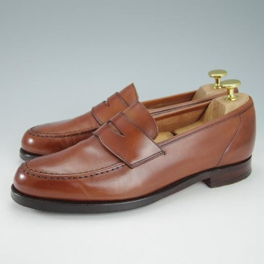 極上★クロケット&ジョーンズ 5.5E【定価￥86,900-★HARVARD 2/ハーバード2】コインローファー/376ラスト/茶/Crockett&Jones★g921