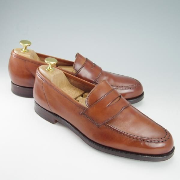 極上★クロケット&ジョーンズ 5.5E【定価￥86,900-★HARVARD 2/ハーバード2】コインローファー/376ラスト/茶/Crockett&Jones★g921