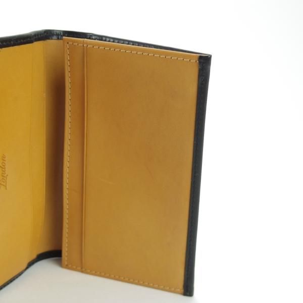 極美品★(英)エッティンガー/ETTINGER【現行定価￥28,600-★ブライドルレザー/名刺入れ】カードケース/レザー/本革/黒/メンズ★g923