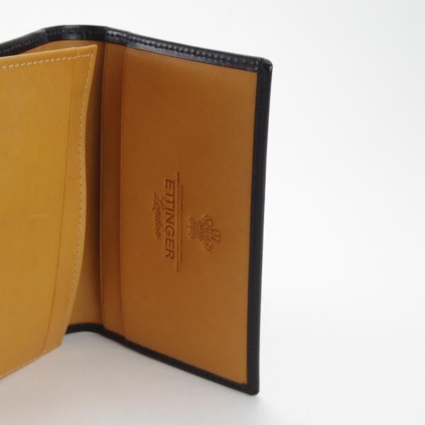 極美品★(英)エッティンガー/ETTINGER【現行定価￥28,600-★ブライドルレザー/名刺入れ】カードケース/レザー/本革/黒/メンズ★g923