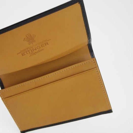 極美品★(英)エッティンガー/ETTINGER【現行定価￥28,600-★ブライドルレザー/名刺入れ】カードケース/レザー/本革/黒/メンズ★g923
