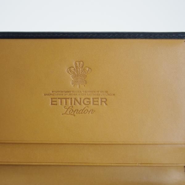 極美品★(英)エッティンガー/ETTINGER【現行定価￥28,600-★ブライドルレザー/名刺入れ】カードケース/レザー/本革/黒/メンズ★g923