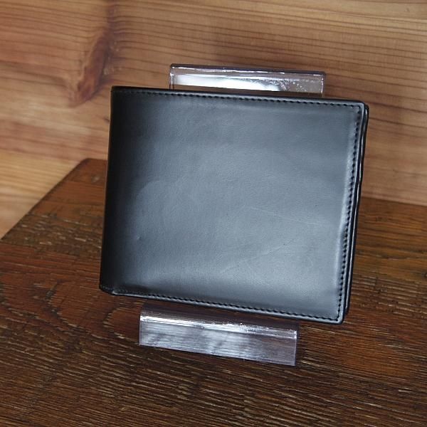 ★(英)エッティンガー/ETTINGER【現行定価￥38,500-★ブライドルレザー/二つ折り財布】レザー/本革/黒/メンズ★g924