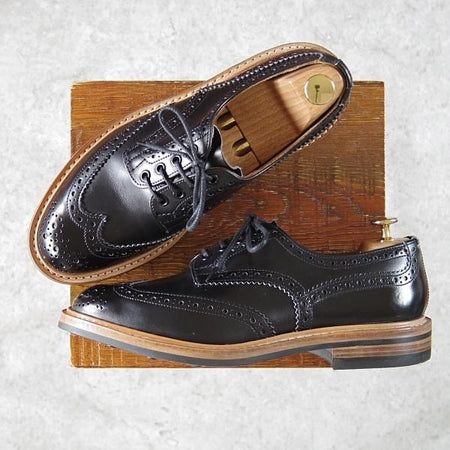 極美品★トリッカーズ SIZE 8【定価￥84,700-★ダイナイトソール仕様/BOURTON/バートン】5633/カントリーシューズ/黒/Tricker's★g931