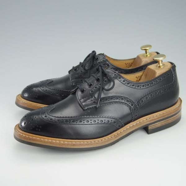 極美品★トリッカーズ SIZE 8【定価￥84,700-★ダイナイトソール仕様/BOURTON/バートン】5633/カントリーシューズ/黒/Tricker's★g931
