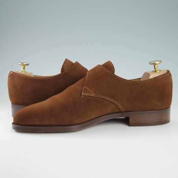 極美品★クロケット&ジョーンズ 7E【★ロイドフットウェア別注/Lloyd Footwear】297ラスト/モンクストラップ/茶/Crockett&Jones★g932