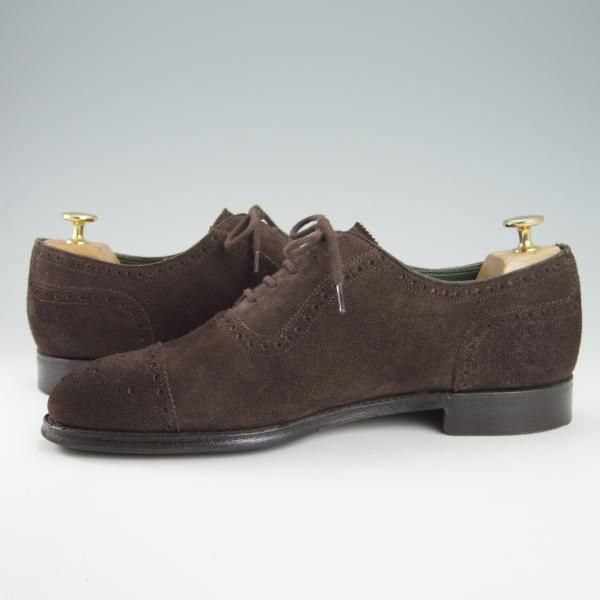 美品★(英)チーニー 8E【定価￥73,440-★WINSTON/6184ラスト】セミブローグ/スエード/濃茶/メンズ/CHEANEY★g933