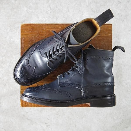 ★トリッカーズ(レディース) SIZE 5【★カントリーブーツ/紺】5180/カーフ/Tricker's★g934
