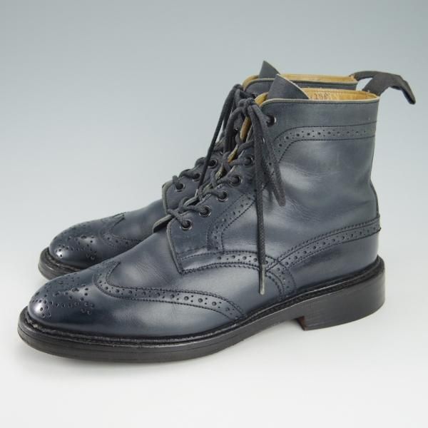 ★トリッカーズ(レディース) SIZE 5【★カントリーブーツ/紺】5180/カーフ/Tricker's★g934